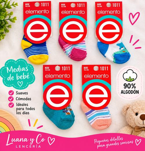 MEDIAS DE ALGODON LINEA BEBE(ELEMENTO)